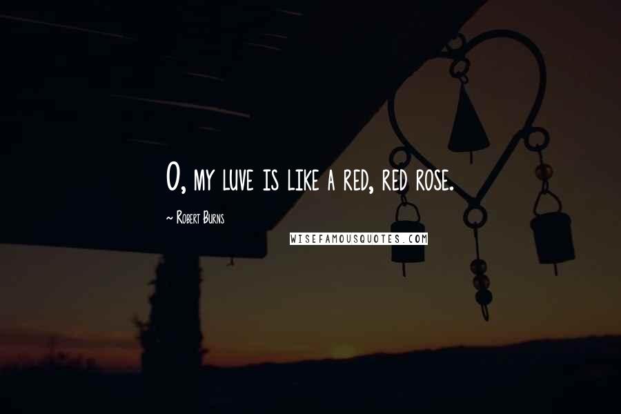 Robert Burns Quotes: O, my luve is like a red, red rose.