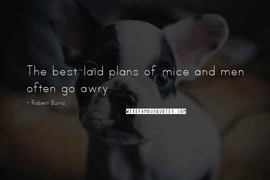 Robert Burns Quotes: The best-laid plans of mice and men often go awry.