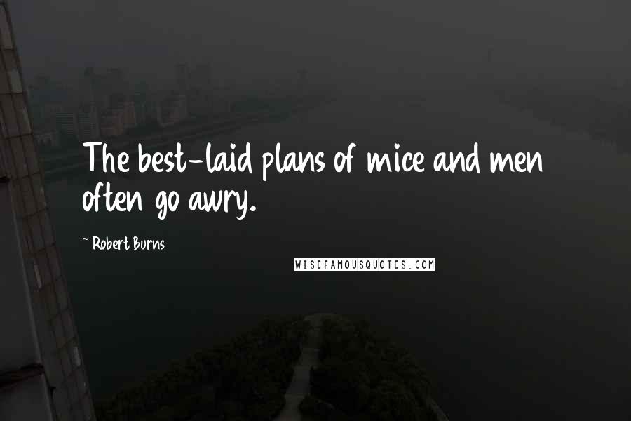 Robert Burns Quotes: The best-laid plans of mice and men often go awry.