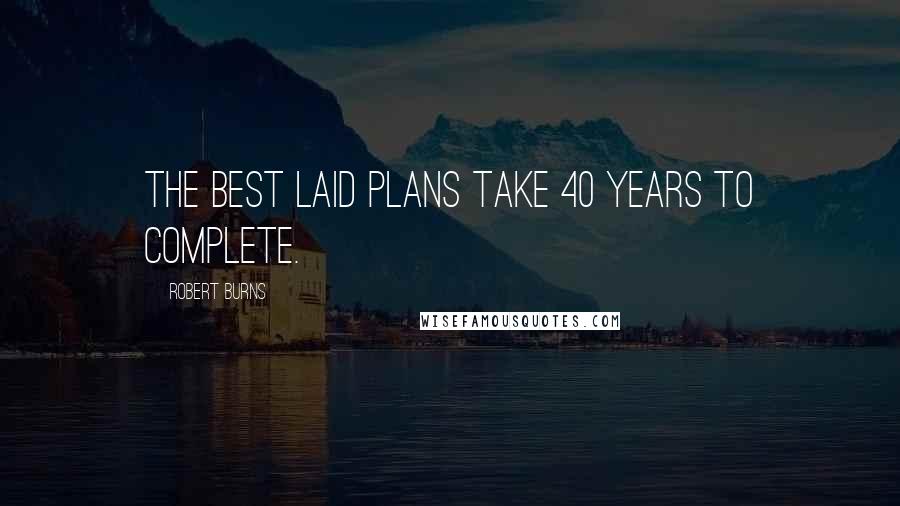 Robert Burns Quotes: The best laid plans take 40 years to complete.