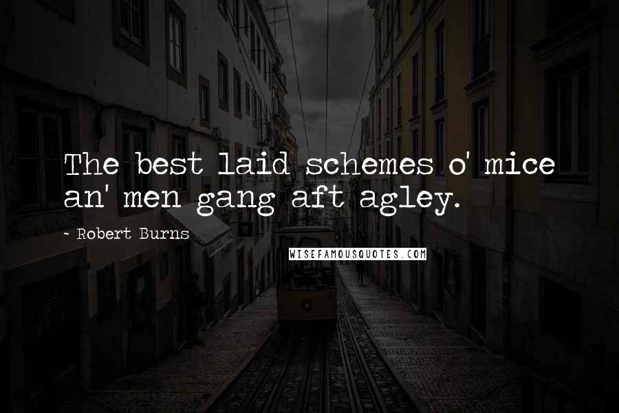 Robert Burns Quotes: The best laid schemes o' mice an' men gang aft agley.