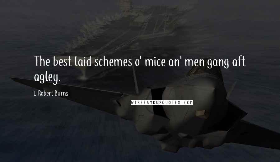 Robert Burns Quotes: The best laid schemes o' mice an' men gang aft agley.