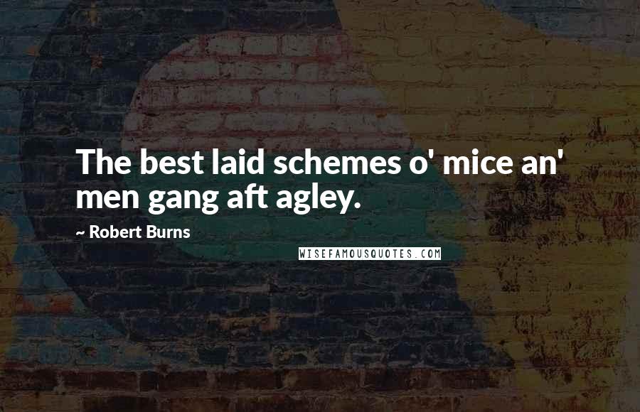 Robert Burns Quotes: The best laid schemes o' mice an' men gang aft agley.