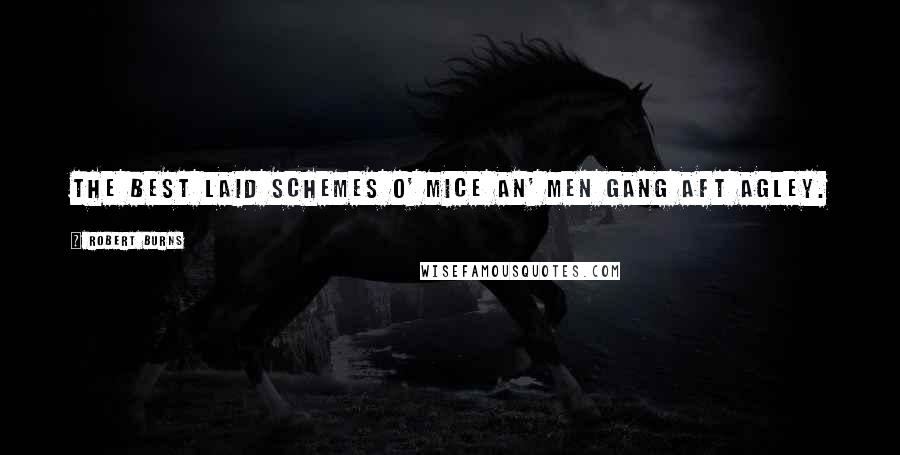 Robert Burns Quotes: The best laid schemes o' mice an' men gang aft agley.