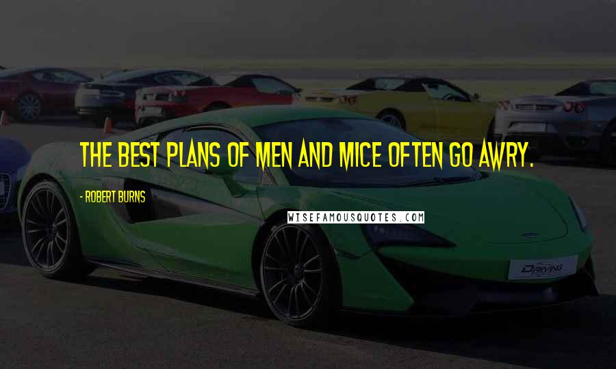 Robert Burns Quotes: The best plans of men and mice often go awry.