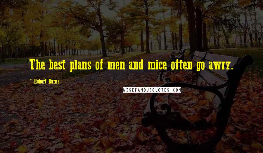 Robert Burns Quotes: The best plans of men and mice often go awry.