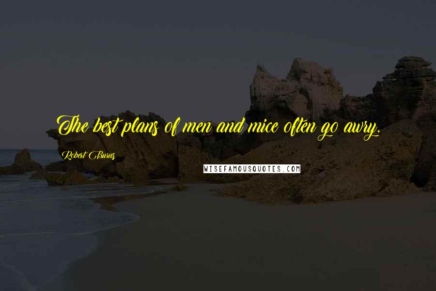 Robert Burns Quotes: The best plans of men and mice often go awry.