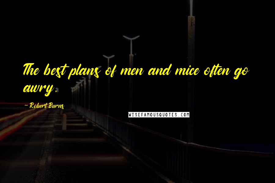 Robert Burns Quotes: The best plans of men and mice often go awry.