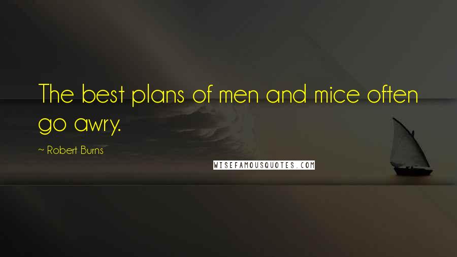 Robert Burns Quotes: The best plans of men and mice often go awry.