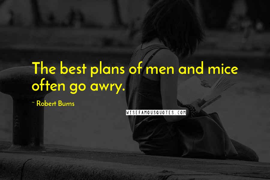 Robert Burns Quotes: The best plans of men and mice often go awry.