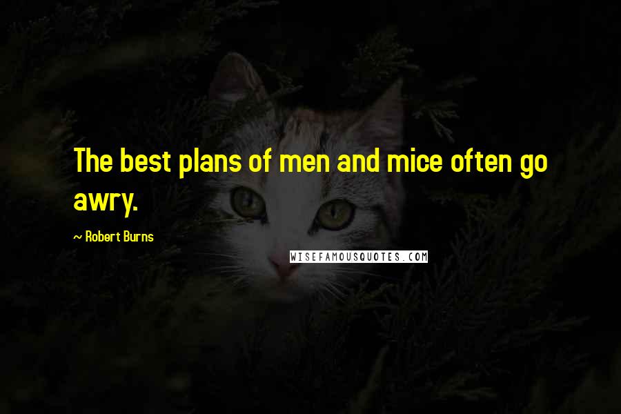 Robert Burns Quotes: The best plans of men and mice often go awry.