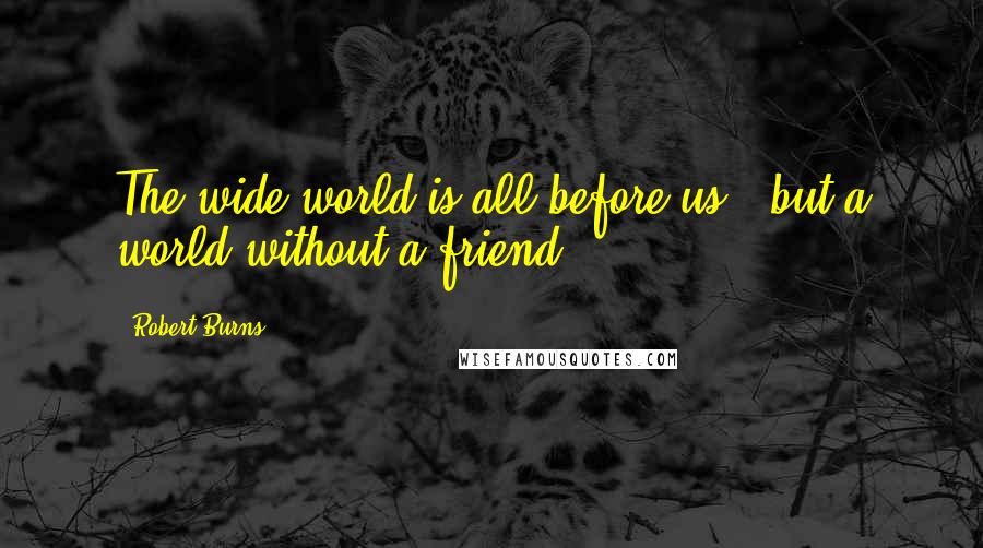 Robert Burns Quotes: The wide world is all before us - but a world without a friend.