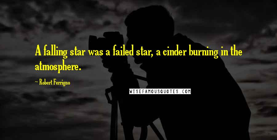 Robert Ferrigno Quotes: A falling star was a failed star, a cinder burning in the atmosphere.