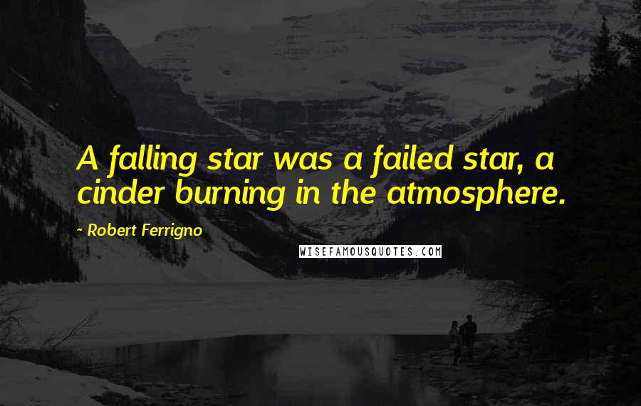 Robert Ferrigno Quotes: A falling star was a failed star, a cinder burning in the atmosphere.