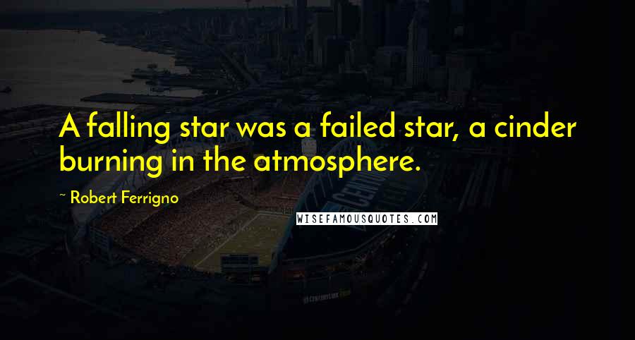 Robert Ferrigno Quotes: A falling star was a failed star, a cinder burning in the atmosphere.
