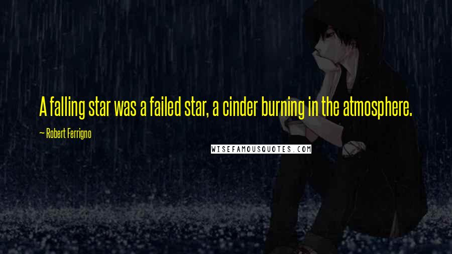 Robert Ferrigno Quotes: A falling star was a failed star, a cinder burning in the atmosphere.