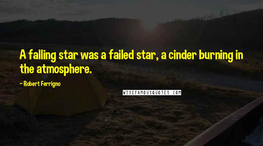 Robert Ferrigno Quotes: A falling star was a failed star, a cinder burning in the atmosphere.