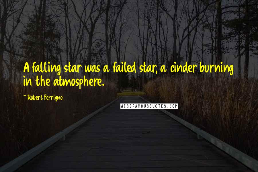 Robert Ferrigno Quotes: A falling star was a failed star, a cinder burning in the atmosphere.