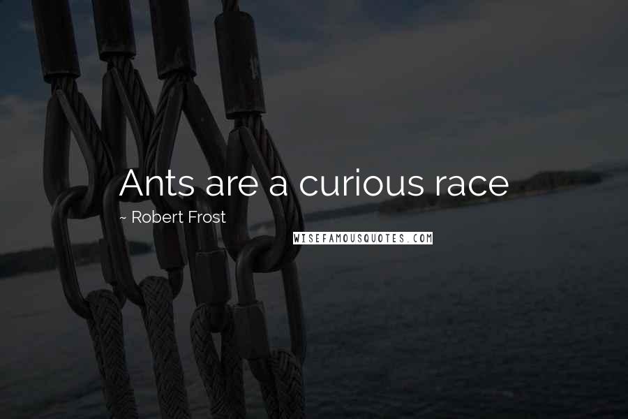 Robert Frost Quotes: Ants are a curious race