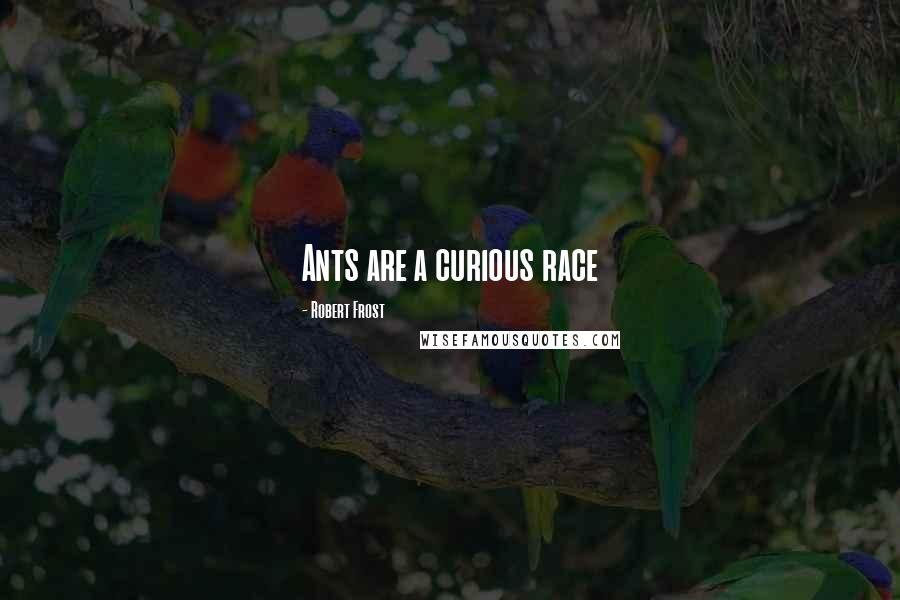 Robert Frost Quotes: Ants are a curious race