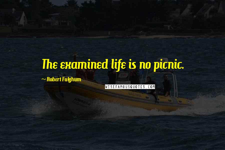 Robert Fulghum Quotes: The examined life is no picnic.