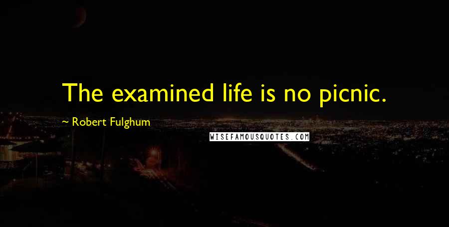 Robert Fulghum Quotes: The examined life is no picnic.