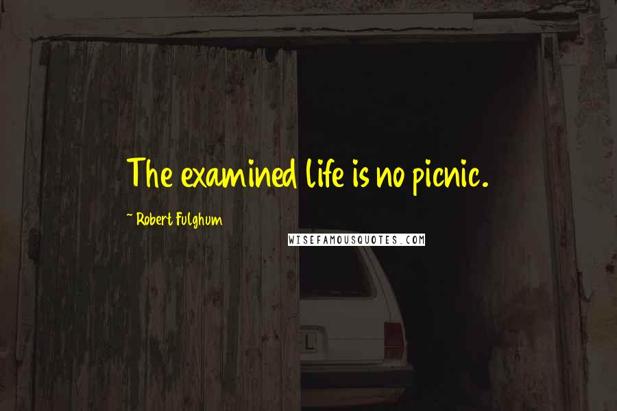 Robert Fulghum Quotes: The examined life is no picnic.