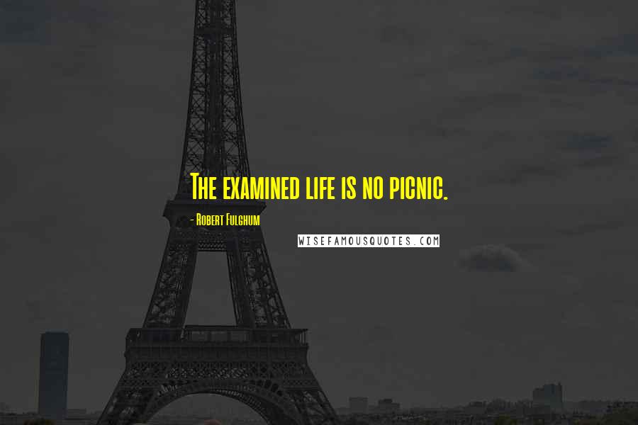 Robert Fulghum Quotes: The examined life is no picnic.