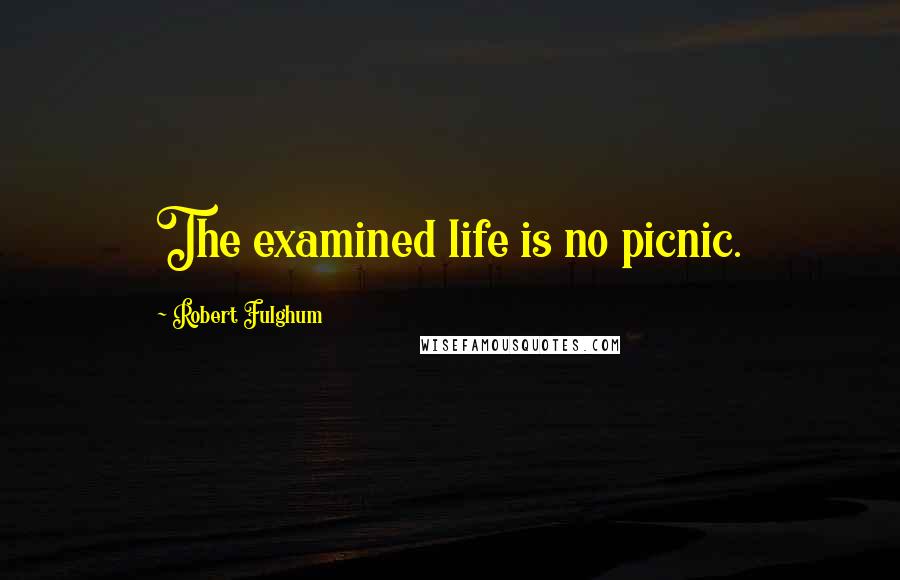 Robert Fulghum Quotes: The examined life is no picnic.