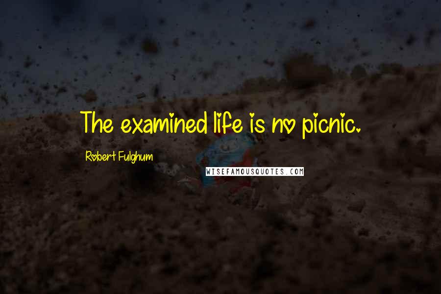 Robert Fulghum Quotes: The examined life is no picnic.