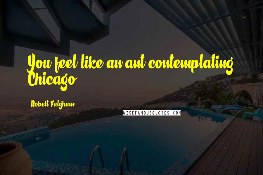 Robert Fulghum Quotes: You feel like an ant contemplating Chicago.