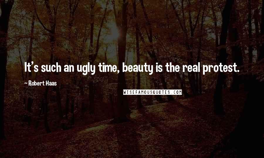 Robert Haas Quotes: It's such an ugly time, beauty is the real protest.
