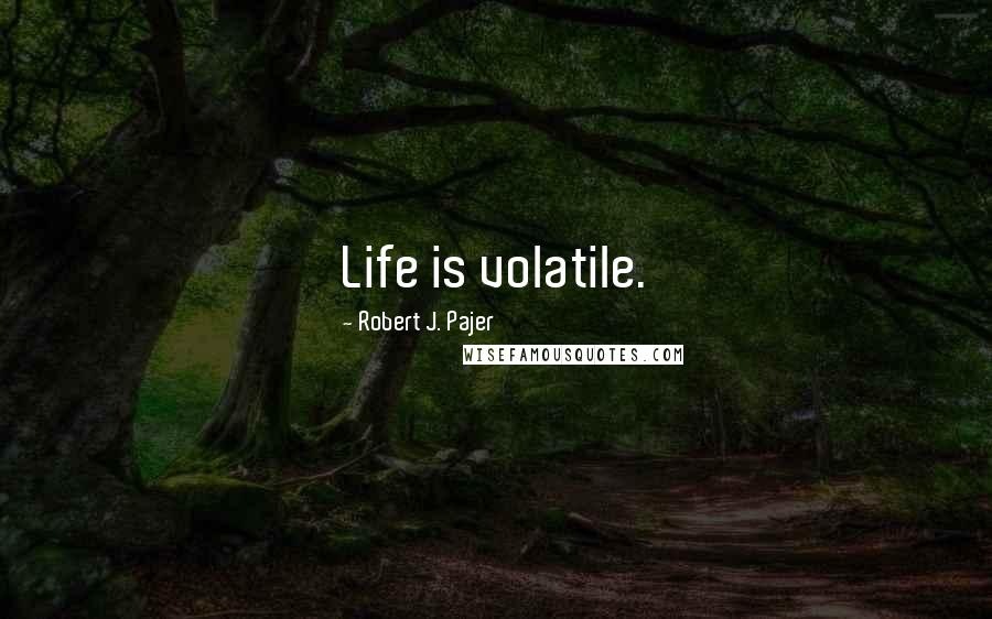 Robert J. Pajer Quotes: Life is volatile.