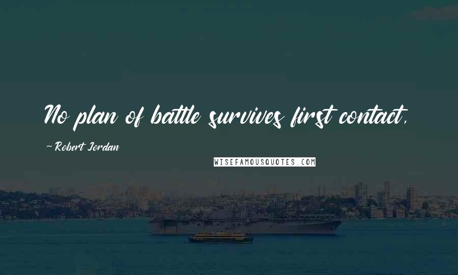 Robert Jordan Quotes: No plan of battle survives first contact,