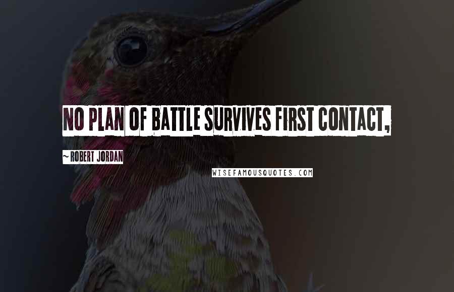 Robert Jordan Quotes: No plan of battle survives first contact,