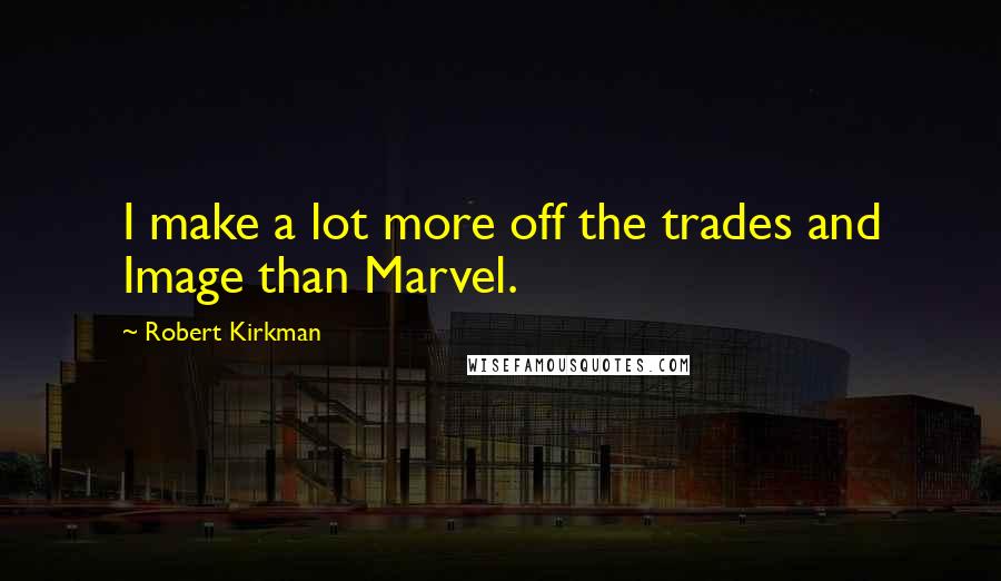 Robert Kirkman Quotes: I make a lot more off the trades and Image than Marvel.