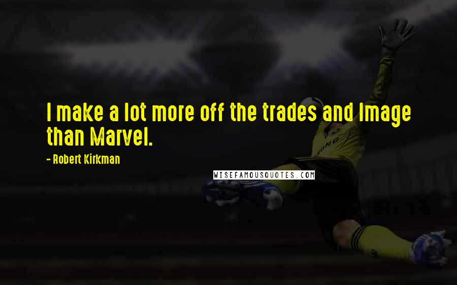 Robert Kirkman Quotes: I make a lot more off the trades and Image than Marvel.