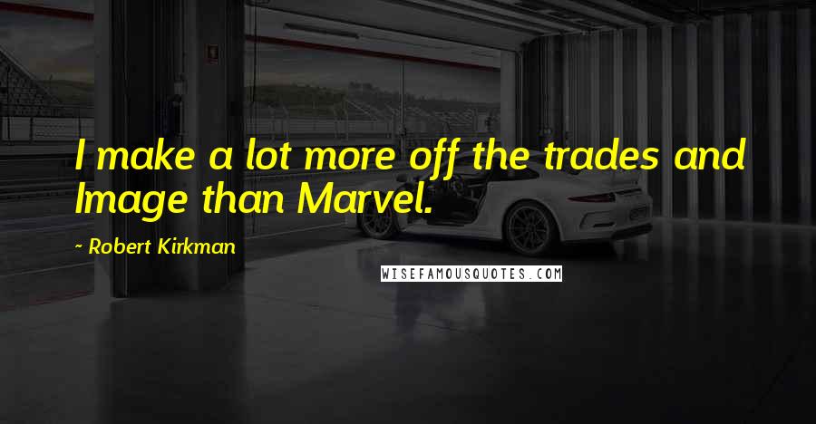 Robert Kirkman Quotes: I make a lot more off the trades and Image than Marvel.