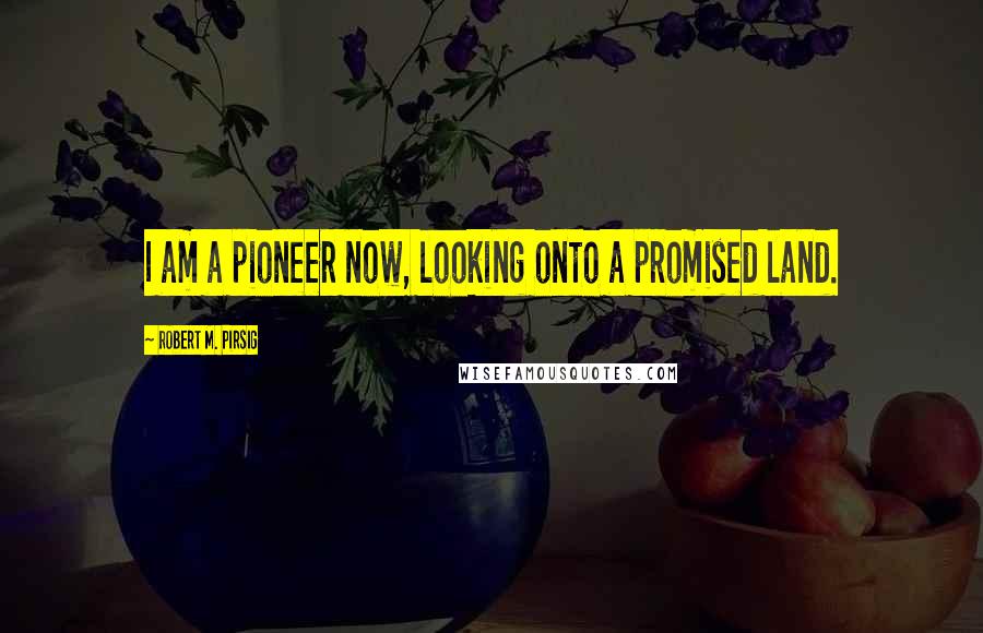 Robert M. Pirsig Quotes: I am a pioneer now, looking onto a promised land.