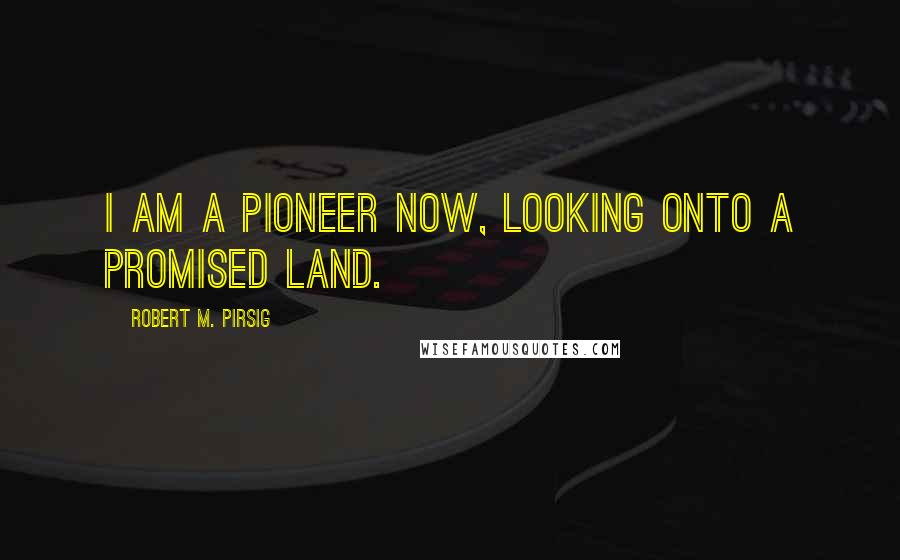 Robert M. Pirsig Quotes: I am a pioneer now, looking onto a promised land.
