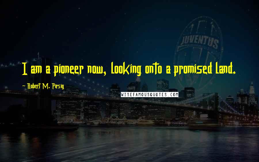 Robert M. Pirsig Quotes: I am a pioneer now, looking onto a promised land.