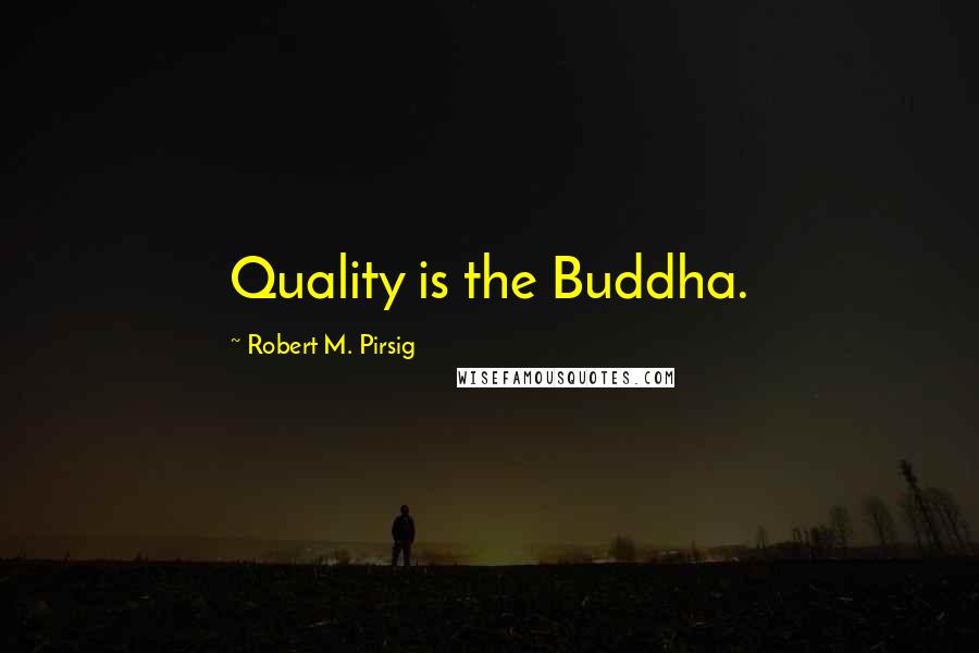 Robert M. Pirsig Quotes: Quality is the Buddha.