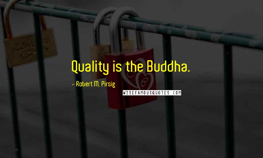 Robert M. Pirsig Quotes: Quality is the Buddha.