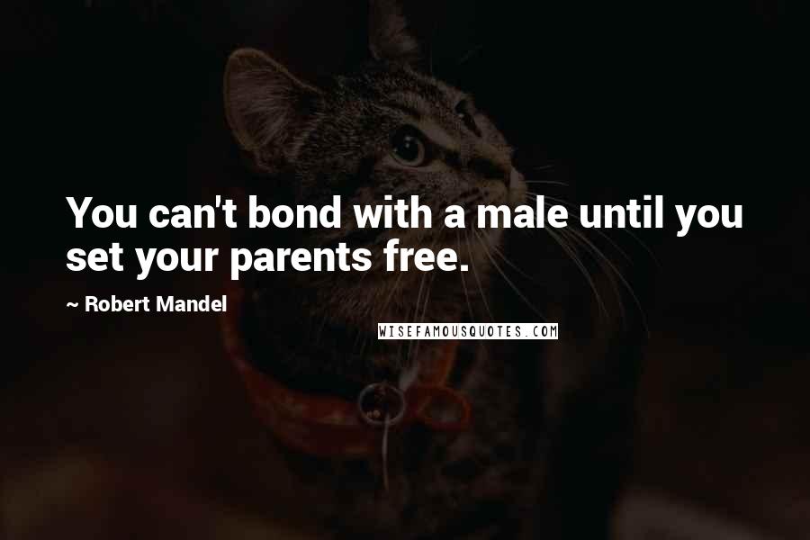 Robert Mandel Quotes: You can't bond with a male until you set your parents free.