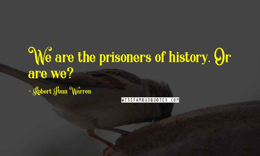 Robert Penn Warren Quotes: We are the prisoners of history. Or are we?