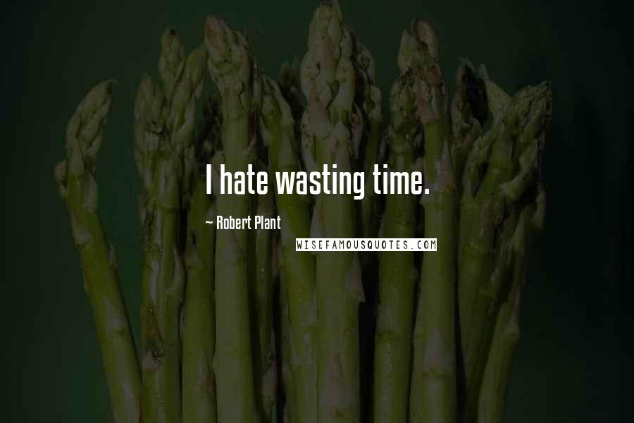 Robert Plant Quotes: I hate wasting time.