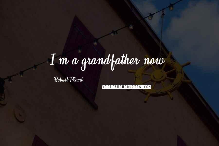 Robert Plant Quotes: I'm a grandfather now.
