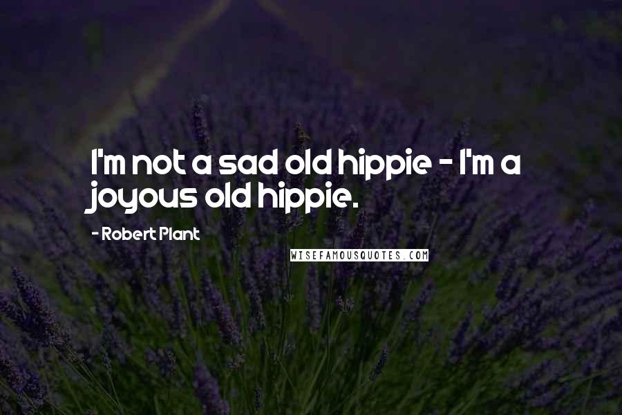 Robert Plant Quotes: I'm not a sad old hippie - I'm a joyous old hippie.