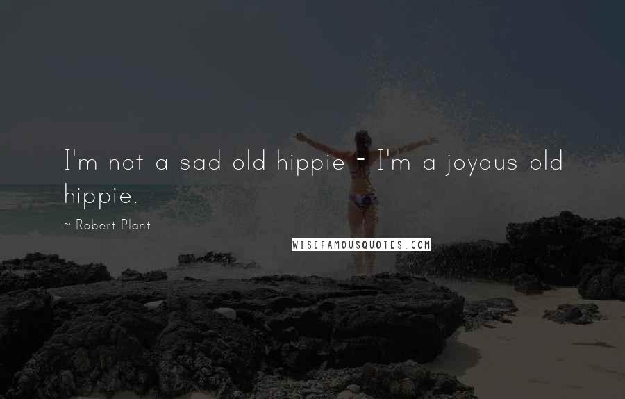 Robert Plant Quotes: I'm not a sad old hippie - I'm a joyous old hippie.