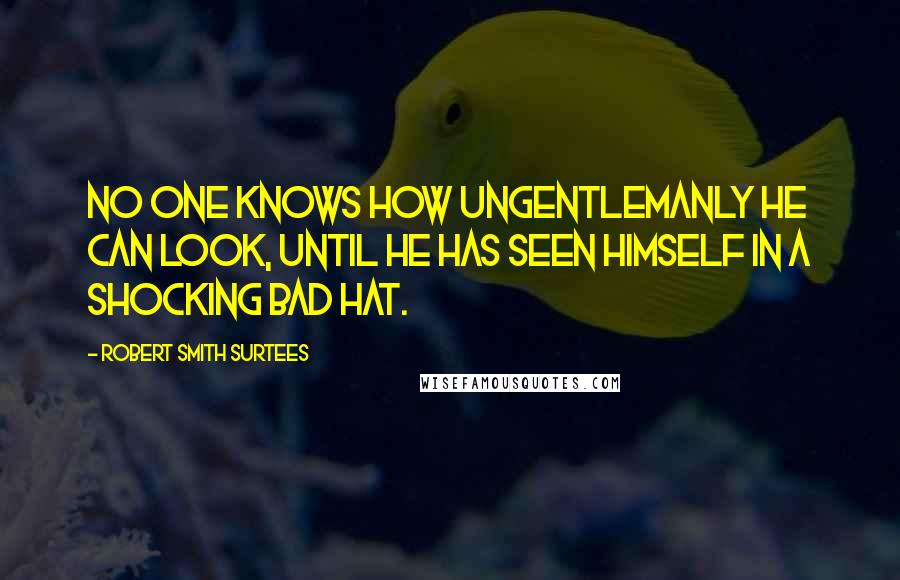 Robert Smith Surtees Quotes: No one knows how ungentlemanly he can look, until he has seen himself in a shocking bad hat.